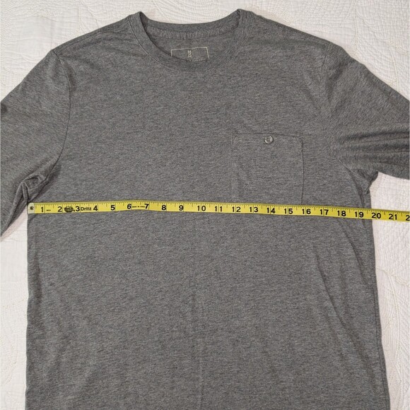 Men's Long Sleeve Tshirt Size Small Gray With Front Pocket by Mutual Wave - Picture 3 of 5